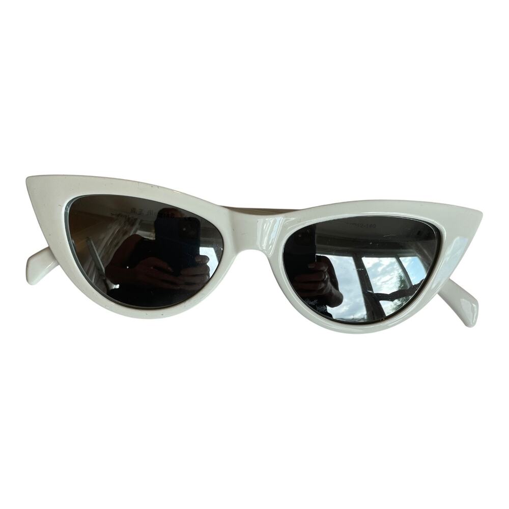 Unique Vintage 1950s White Sunglasses New